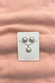 Elegant Pearl Stud Earring & Necklace Set - Silver