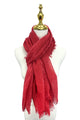 Made In Italy Plain Bamboo Scarf - Red