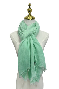 Made In Italy Plain Bamboo Scarf - Mint Green
