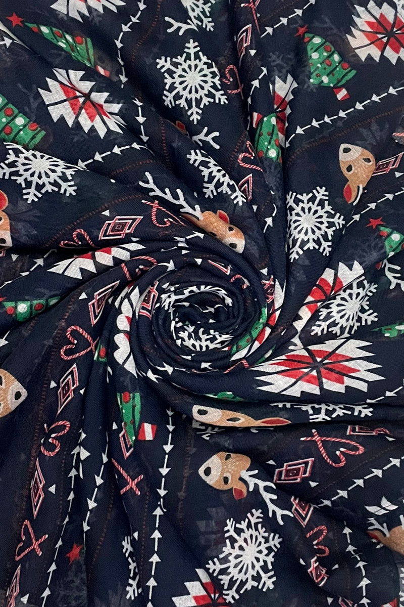 Reindeer Fairisle Christmas Scarf Fashion Scarf World