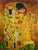 Klimt The Kiss Print Wool Tassel Scarf - Mustard