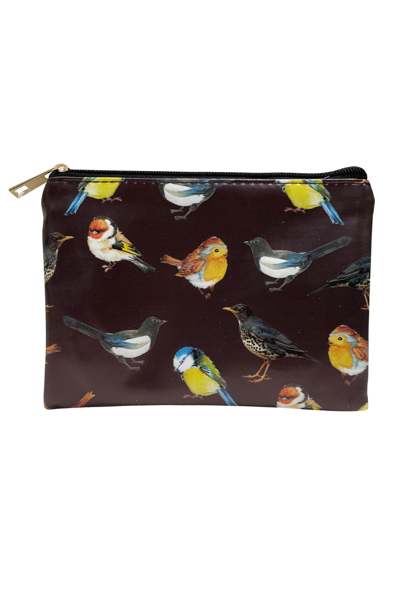 British Wildlife Bird Print Purse Collection Black Fashion Scarf World