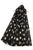 Foiled Polka Dot Print Frayed Scarf