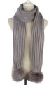 Pom Pom Knitted Scarf