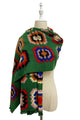 Retro Circle Wool Frayed Scarf