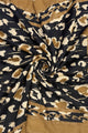 Leopard Print Heart Foiled Frayed Scarf