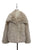 Oversized Lapel Faux Fur Sleeved Jacket