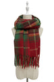 Tartan Check Wool Tassel Scarf
