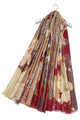 Beautiful Lily Flower Border Print Frayed Scarf