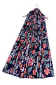 Ethnic Floral Print Wool Frayed Scarf