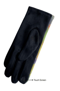 Van Gogh Terrace At Night Suede Touchscreen Gloves