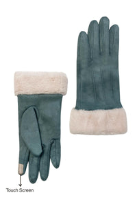 Plain Soft Faux Fur Touchscreen Gloves