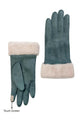 Plain Soft Faux Fur Touchscreen Gloves