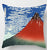 Hokusai Red Mount Fuji Cushion Cover