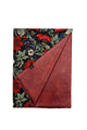 Safflower, Poppy & Berry Print Wool Frayed Scarf