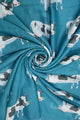 Dairy Cow Print Frayed Scarf