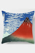 Hokusai Red Mount Fuji Cushion Cover