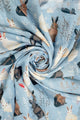 Wild Bunny Rabbit Print Frayed Scarf