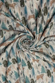 Fir Tree & Bear Print Frayed Scarf