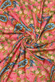 Pretty Paisley Floral Print Wool Frayed Scarf