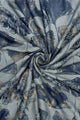 Ginkgo Leaf Gold Foil Shimmer Frayed Scarf