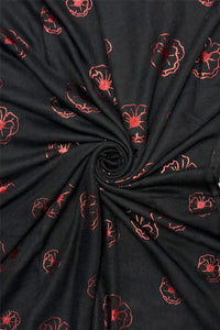 Red Poppy Foiled Print Scarf