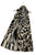 Animal Print Frayed Wool Scarf