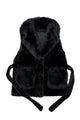 Faux Fur Long Gilet with Belt