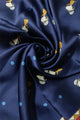 Cartoon Dog Print Square Scarf