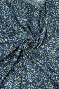Beautiful Dotted Paisley Print Frayed Scarf