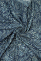 Beautiful Dotted Paisley Print Frayed Scarf