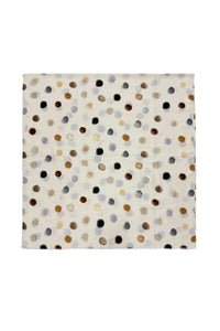 Foiled Polka Dot Frayed Scarf