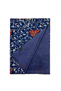 'Medway' Impressionist Print Wool Frayed Scarf