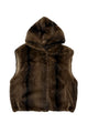 Luxe  Faux Fur Hooded Gilet