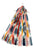80s Abstract Print Frayed Scarf