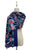 Vintage Indian Elephant & Floral Print Wool Frayed Scarf