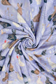 Wild Bunny Rabbit Print Frayed Scarf