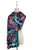 Vintage Indian Bull & Floral Print Wool Frayed Scarf