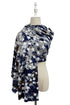 Star Print Distressed Frayed Scarf