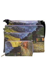 Van Gogh Terrace At Night Print - Mini Clutch