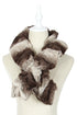 Wide Furry Ruffle Pull Through Scarf