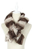 Wide Furry Ruffle Pull Through Scarf