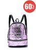 Metallic Foil & Safety Pin Zip Backpack