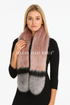 Stripe Long Faux Fur Collar - Pink