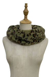 Soft Furry Leopard Print Snood - Fashion Scarf World