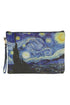 Van Gogh Starry Night Print - Clutch