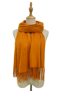 Super Soft Plain Pashmina Tassel Scarf