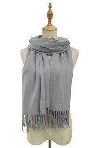 Super Soft Plain Tassel Scarf