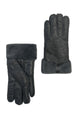 Bow Woolen Soft Leather Handmade Gloves