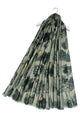 Gold Foiled Botanical Flower Print Frayed Scarf